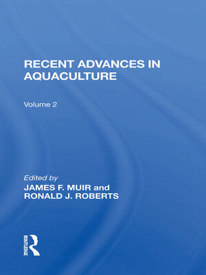cover image of Recent Advances In Aquaculture